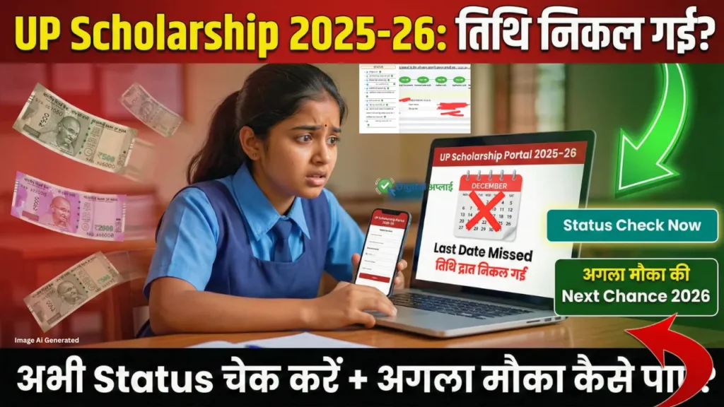UP Scholarship 2025-26 last date status check step by step guide