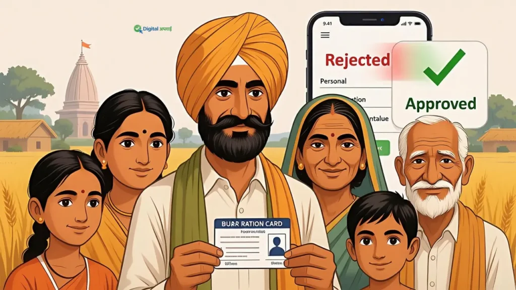up ration card rejection reason and guide how to apply again