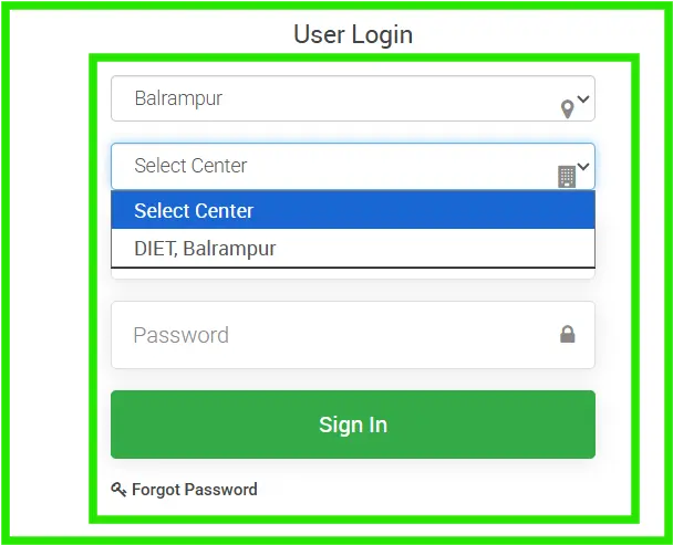 user login abhayuday yojana
