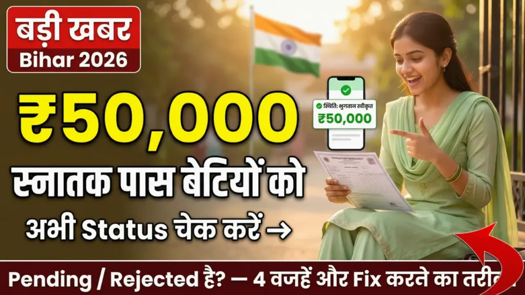 Bihar Mukhyamantri Kanya Utthan Yojana Payment Status Kaise kare