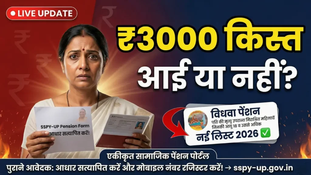 UP Vidhwa Pension yojana list payment status check