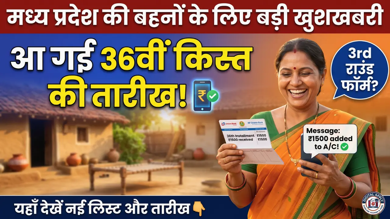 MP Ladli Behna Yojana 36th Installment final list check