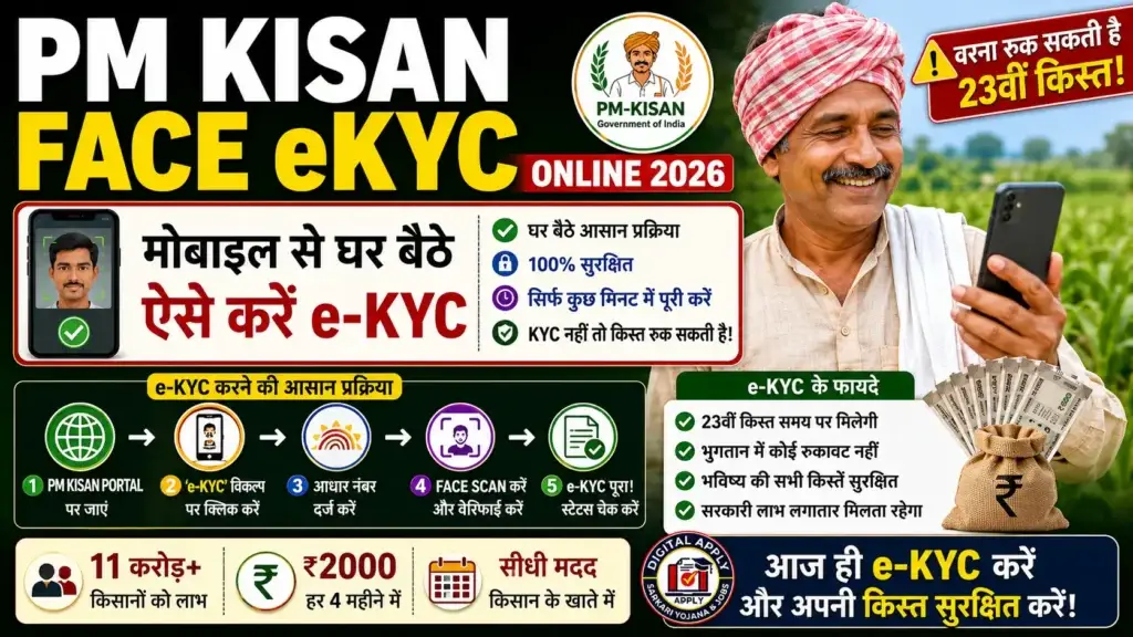 PM Kisan Face eKYC Online 2026