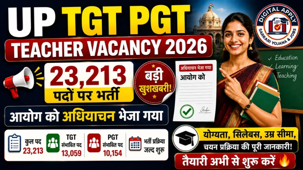 UP TGT PGT Teacher Vacancy 2026 23213 posts