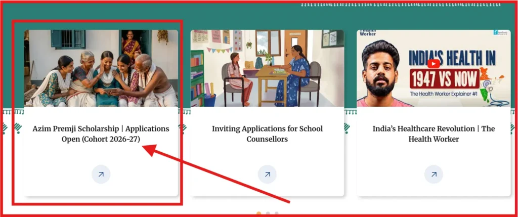 Azim premji scholarship new registration
