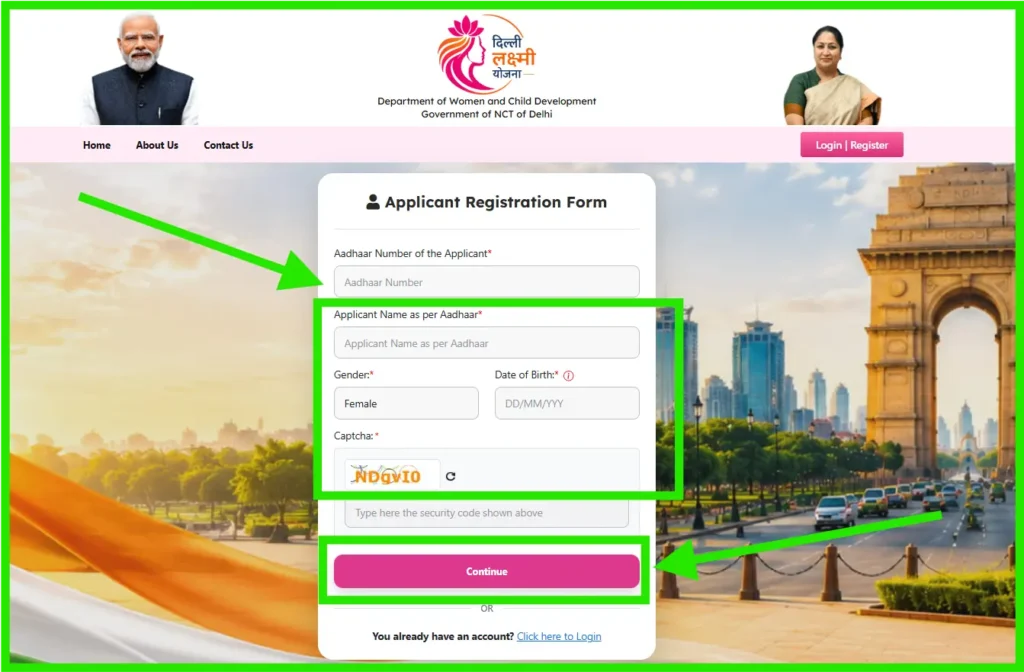 delhi laxmi yojana online registration