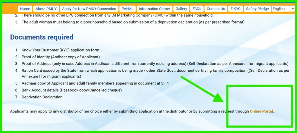how to apply online ujjwala yojana