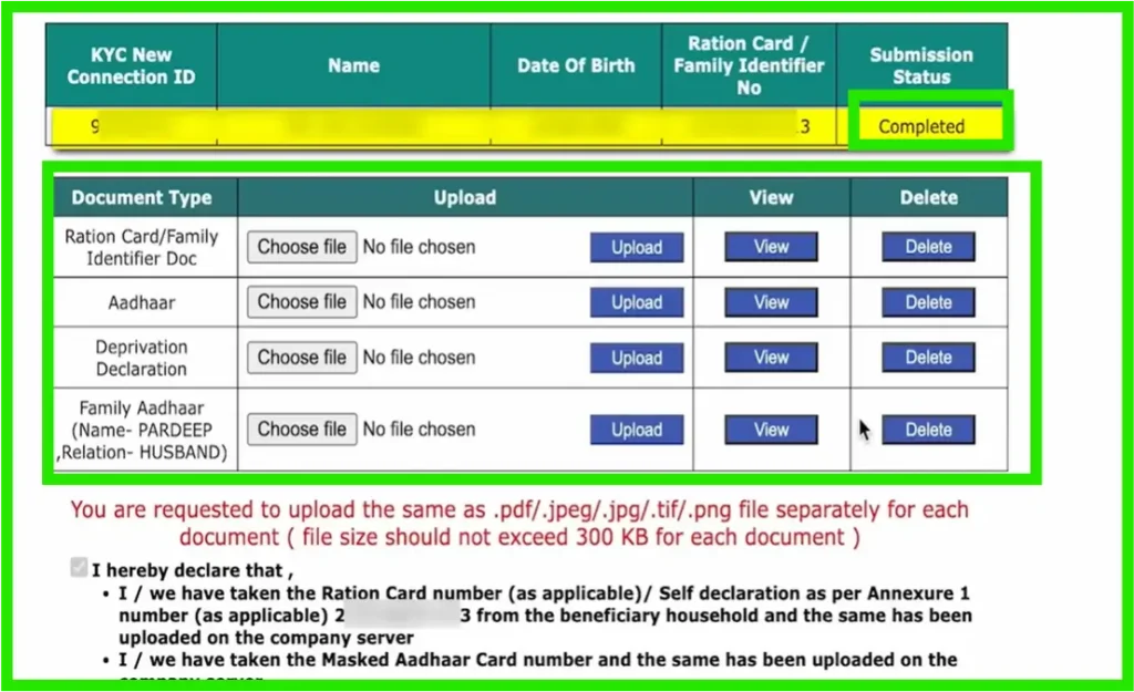 ujjwala scheme registration form completed