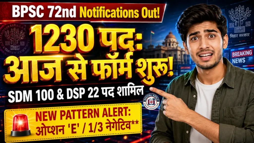BPSC 72nd Notification 2026 form start
